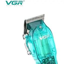 Професійна стрижкова машинка VGR Professional Clipper Transparent Green V-660 - мініатюра 4