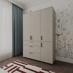Шафа для одягу Doros Торн Кашемір 3 ДСП/3Ш (полиці) 135х51.6х200 (44900498) - мініатюра 6