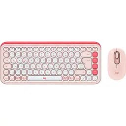 Комплект клавіатура та миша Logitech POP Icon Combo Bluetooth UA Rose (920-013142) [121100]