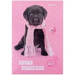 Тетрадь для нот Kite Studio Pets А4 20 листов 1 шт. (SP24-404)