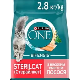Сухой корм Purina One Sterilcat Bifensis Salmon с высоким содержанием лосося для взрослых стерилизованных кошек 2.8 кг