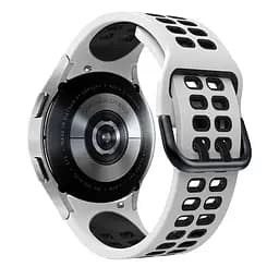 Ремінець для Samsung Galaxy Watch 5 40mm - біло-чорний ширина кріплення 20мм силікон Watchbands Galaxy Sport (W39-9WB76028418) - мініатюра 2