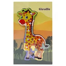 Дерев'яний пазл-вкладиш "Giraffe" MD 1924-12, 9 елементів