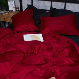 Набір наволочок Moon&Star Satin Stripe Dark Romance 60х60 см 2 шт - мініатюра 3