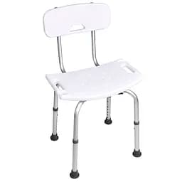 Стул Supretto для ванной и душа со спинкой белый (79000001)