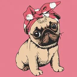 Картина по номерам "Мопсик" Art Craft 15062-AC 30x30 см