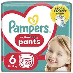 Подгузники Pampers трусики Pants Giant Розмір 6 (14-19 кг) 25 шт (8006540069745)
