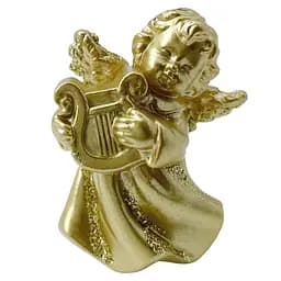 Новорічна підвіска MIS LT Янгол з арфою 3,5х2,5х5 см золотий
