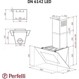 Витяжка Perfelli DN 6142 BL LED - мініатюра 10