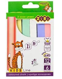 Мел цветной квадратный KIDS Line, ZB.6703-99, 12 шт.