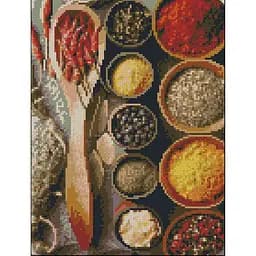 Алмазна мозаїка Strateg Прянощі 30х40 см без підрамника (ZAV3040-11)