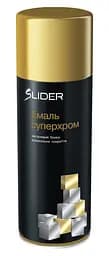Фарба аерозольна емаль SLIDER суперхром золота 400мл
