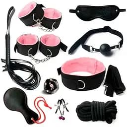 БДСМ набір з 10 предметів рожевий K0041-4