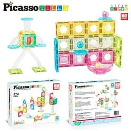 Конструктор Picasso магнітний Tiles Mini Diamond Marble Run Track Set 60 деталей (817338028299) - мініатюра 7