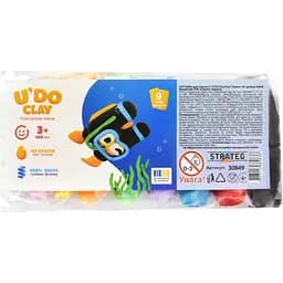 Набір для творчості Strateg U'DO Clay 90 г (10 г x 9 шт.) (30849)