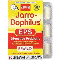 Пробіотики Jarrow Formulas Jarro-Dophilus EPS 5 Billion, 60 вегакапсул для підтримки кишечника
