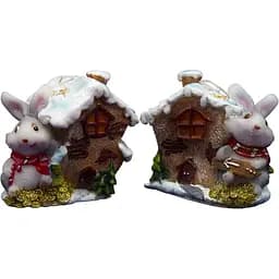 Декоративна новорічна свічка Devilon Кролик з будиночком 7.7 см 1 шт. в асортименті (440597-2)