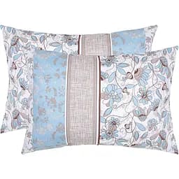 Наволочка Home Line Затишок бязь 50х70 см блакитно-бежева 2 шт. (173300)