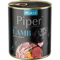 Влажный корм Dolina Noteci Piper консервы для собак с ягнятиной и морковью 800 г 