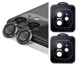 Захисне скло на камеру DK для Apple iPhone 12 Lens Metal Ring Eagle Eye 016203 black 2 шт. - мініатюра 2