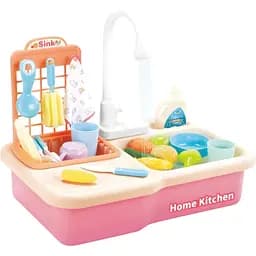 Детская кухня Limo Toy WD-R24 с функцией воды и набором из 20 предметов, розовая
