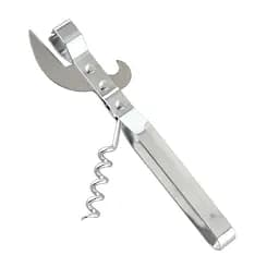 Універсальна відкривачка консервний ніж зі штопором металевий 3 в 1, Kitchen Master Сірий 84237