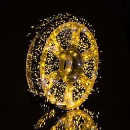 Новорічна гірлянда кімнатна роса 100 м 3000 LED Хвойна лапа зелений провід Жовтий Garlando D3000L100MGY - мініатюра 3