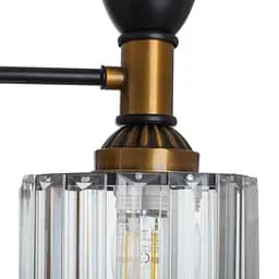 Люстра стельова Brille в спальню E27 60W BK+GDB (LK-715S/5) - мініатюра 3