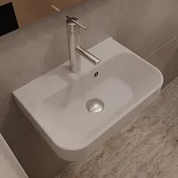 Раковина глянцева підвісна Amidicon Comfort 45 450x300 з литого каменю COMFORT_45_HL, Білий - мініатюра 7