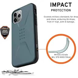 Оригінальний протиударний чохол UAG Civilian для iPhone 11 Pro (5.8") Blue 11170D115454 - мініатюра 8