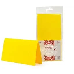 Набор листовочных заготовок 5 шт 21×10.5 см №2 желтый 220г/м² Rosa Talent