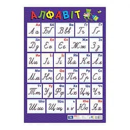 Плакат Украинский алфавит Прописной Ранок 10104313, 67х47 см, картон
