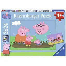 Пазл Ravensburger Свинка Пеппа Веселье 2 пазла по 24 элемента (9082)