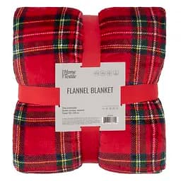 Плед Ardesto Christmas Flannel 160х200 см 100% полиэстер клетка красный (ART0133PB)