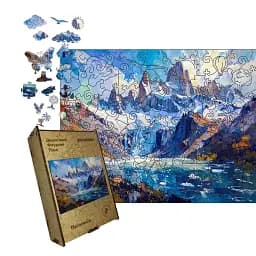 Дерев'яний фігурний пазл Патагонія, А1, Дерев'яна коробка 500+ елементів