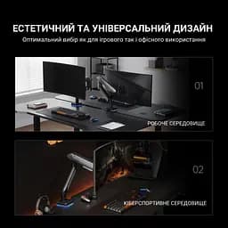 Настільне кріплення для монітора Anda Seat Stealth Pro II RGB 17''-42'' Orange (AD-W-A9X-1S-BO) [123492] - мініатюра 12