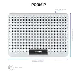Охолоджувальна підставка для ноутбука до 17 дюймів OfficePro OPCP-620 2xUSB 6xfans - мініатюра 2