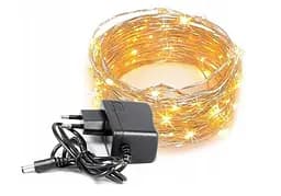 Світлодіодна гірлянда LED City Крапля Роси 100 led 10 метрів 220V теплий золотистий - мініатюра 2