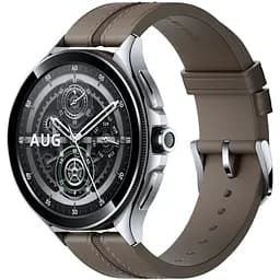 Смарт-годинник Xiaomi Watch 2 Pro Bluetooth Silver Case with Brown Leather Strap BHR7216GL - мініатюра 3