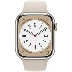 Смарт-годинник Apple Watch Series 8 GPS, 45mm, Starlight, Starlight Sport Band (Grade B) Seller Refurbished - мініатюра 2