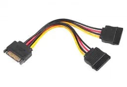 Переходник питания SATA (M) - 2 x SATA (F), 15 см, Cablexpert (CC-SATAM2F-01)