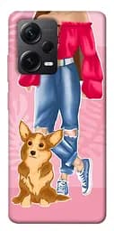 Чохол Demsky Girl and corgi для Xiaomi Redmi Note 12 Pro+ 5G