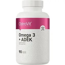 Жирные кислоты OstroVit Omega 3+ ADEK 90 капсул