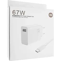 Зарядний пристрій Xiaomi GaN Power Adapter USB Fast 67W HC білий