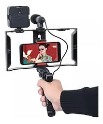 Комплект для блогінгу Video Making Kit AY49X для смартфона з мікрофоном та світлом - мініатюра 3