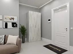 Шкаф для одежды Flamecame с полками из ДСП II FST-10 Бетон