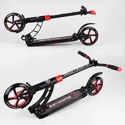 Самокат Best Scooter 94х14х41 см Чорно-червоний 000231518 - мініатюра 3