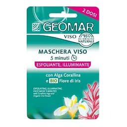 Маска для лица Geomar Face отшелушивающая и осветляющая с коралловыми водорослями и органическими цветами Ириса, 15 мл (24482)