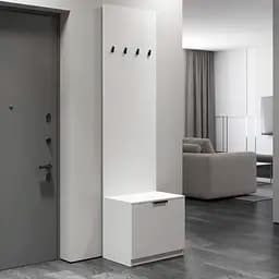 Вішалка для передпокою VAYS підлогова з тумбою для взуття M-43