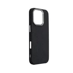 Карбоновый чехол для Apple iPhone 16 Pro, LikeCarbon2 MagCase, черный, тонкий защитный чехол-панель из поликарбоната с магнитами N52, MagSafe, противоударный, совместим с беспроводной зарядкой, приподнятые края для защиты камеры, ArmorStandart (ARM88381) - мініатюра 3